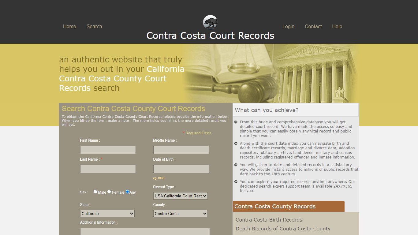 Contra Costa County Court Records. Public Records, California State